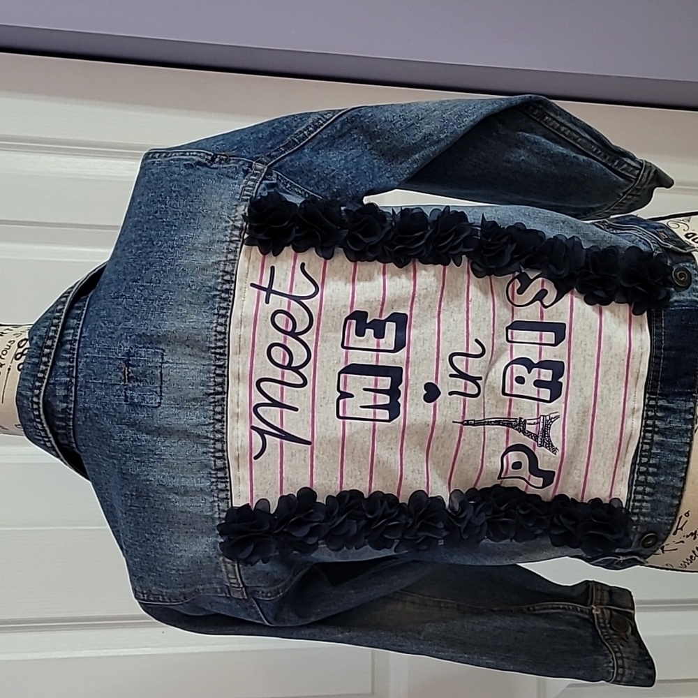 Refashioned denim jacket Paris
